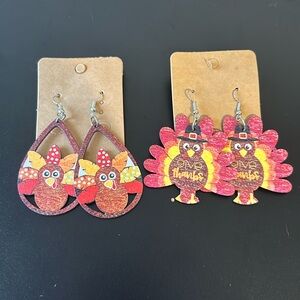 Thanksgiving Earrings - 2 Pair NWOT